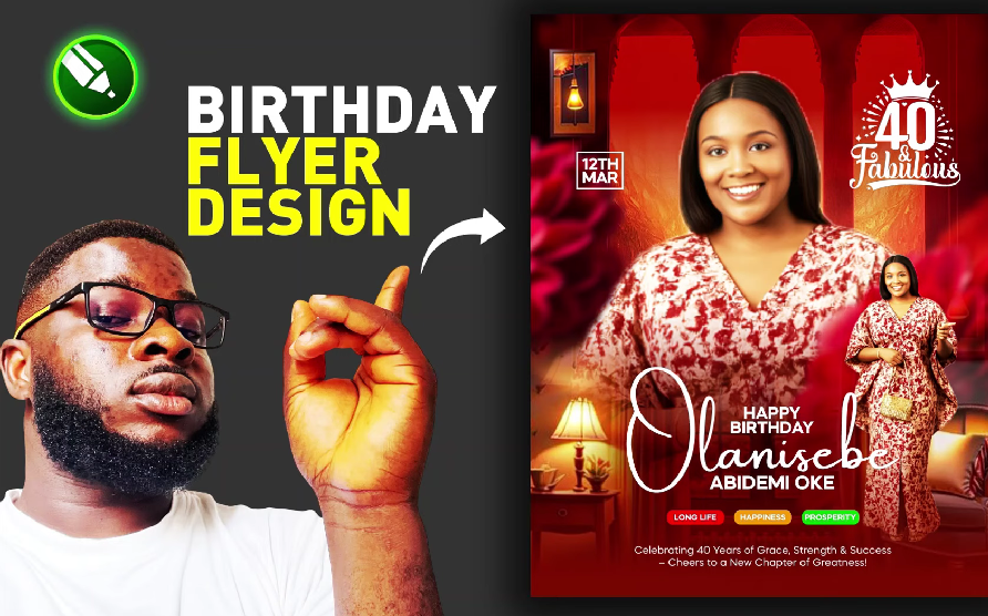 Birthday flyer design