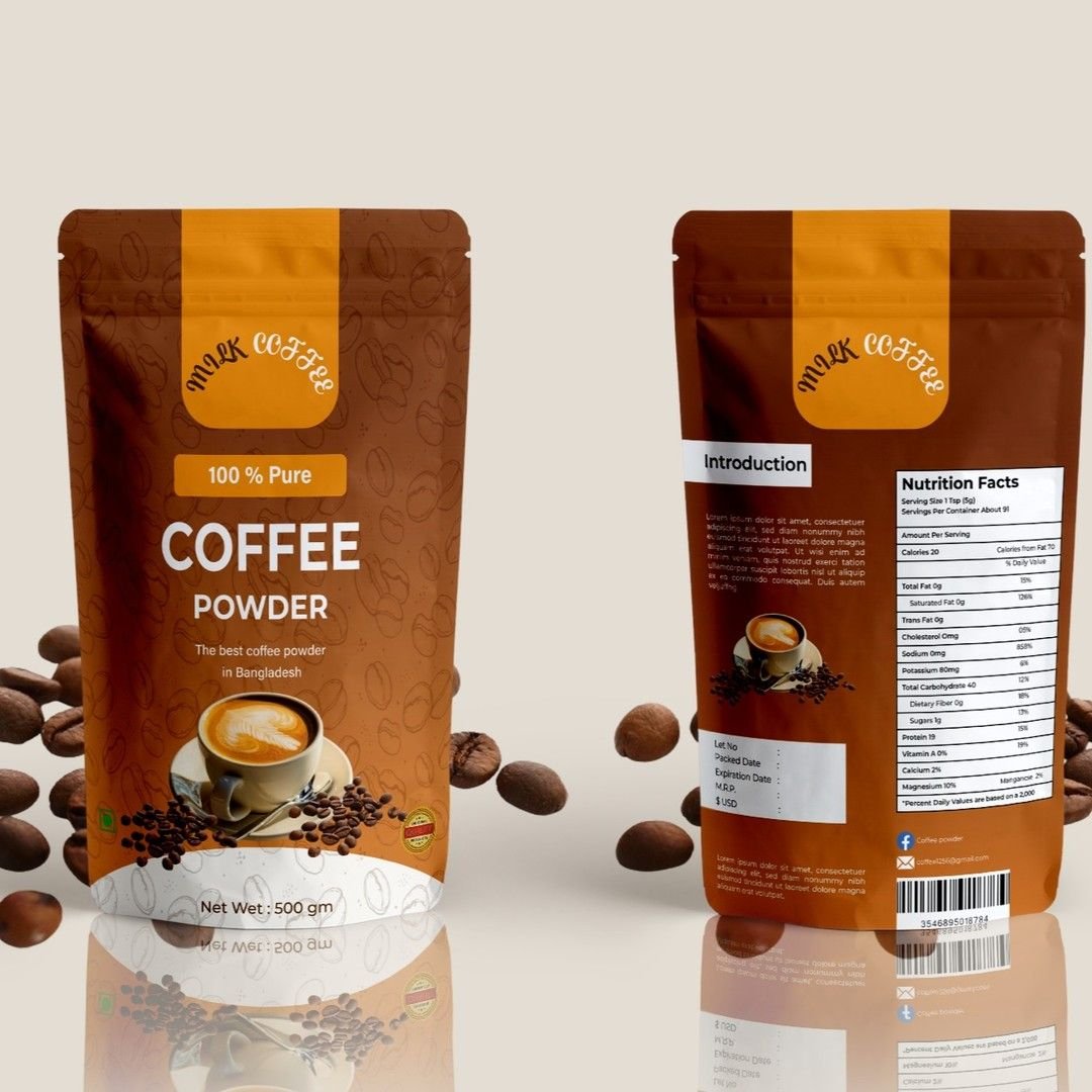 Custom Coffee Pouch Packaging Design and Printing