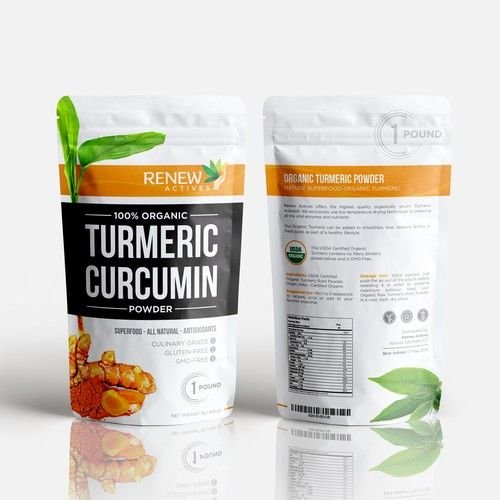 Custom Turmeric Packaging Pouch Design and Printing