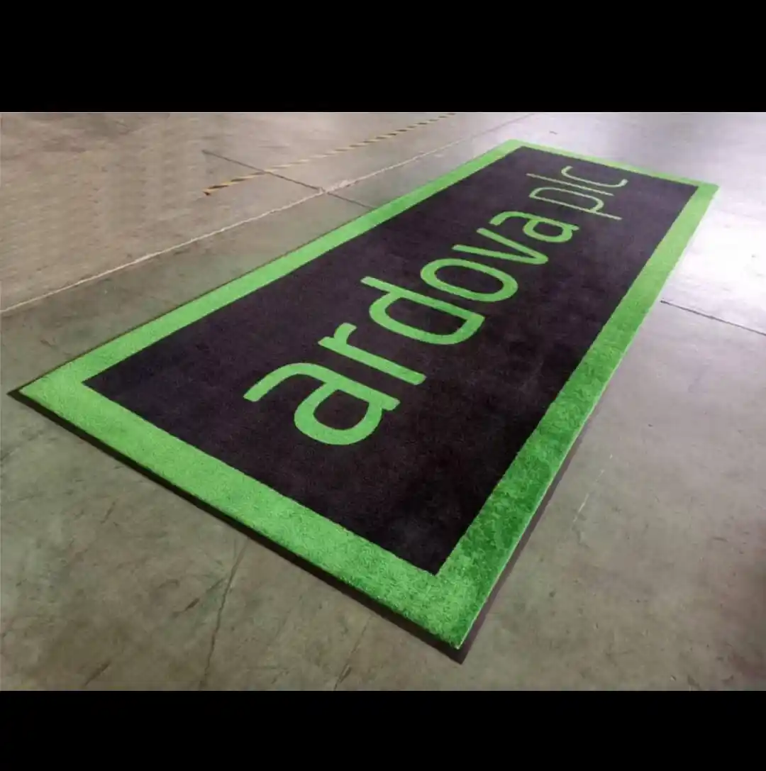 Custom branded center rug printing