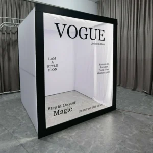 Custom branded photo booth