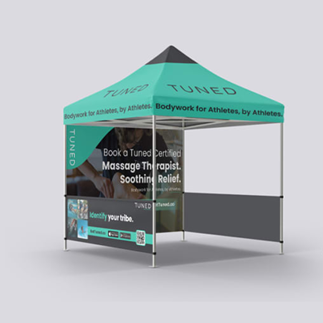 Full Branded Gazebo Tent (10ft by 10ft) Rollup Banner