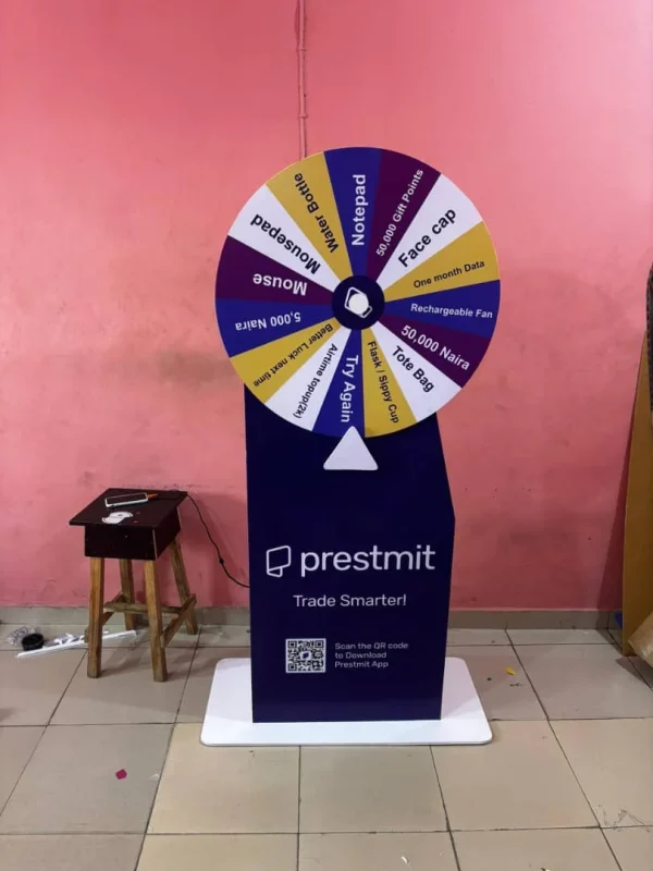 Spin and win wheel