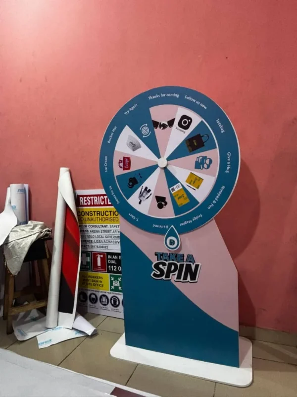 Spin and win wheel branding for campaign