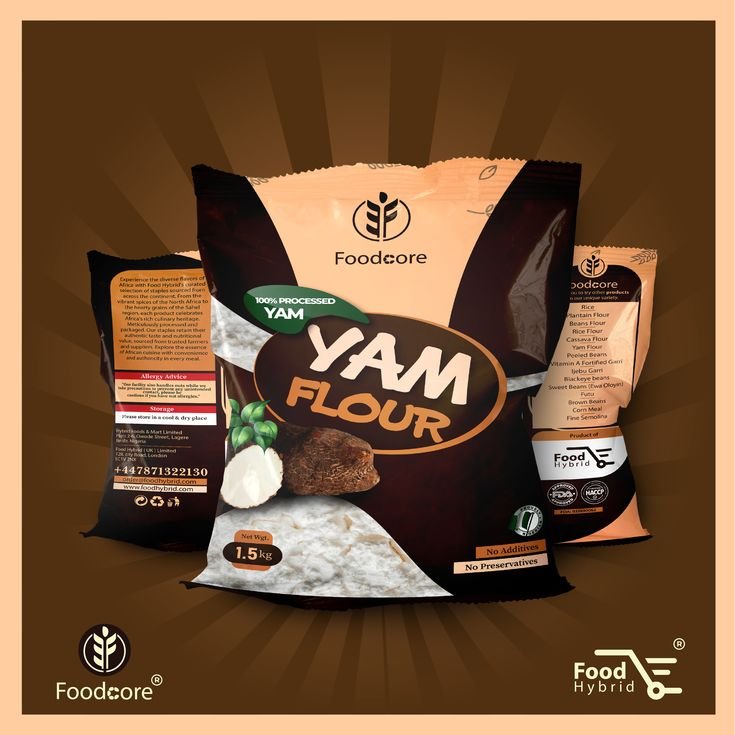 Yam Flour Packaging Pouch Design and Printing