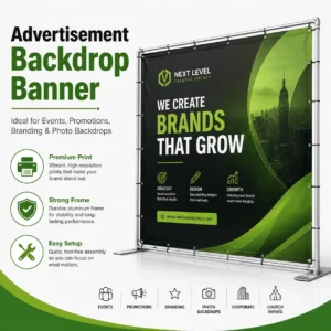 advertisement backdrop banner
