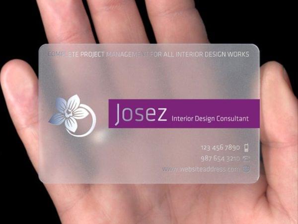 Premium plastic business cards